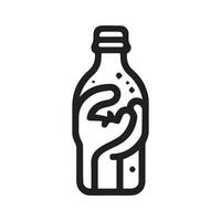 minimalista botella logo en un blanco antecedentes vector