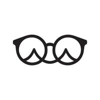 minimalista gafas logo en un blanco antecedentes vector
