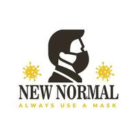 new normal concept icon illustration vector