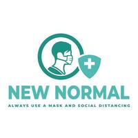 new normal concept icon illustration vector