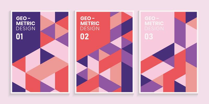Cover design colorful geometric shapes