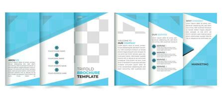 Trifold brochure design template Vector