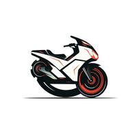 AI generated a futuristic logo of a motorcycle. Generative AI photo