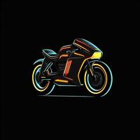 ai generado un futurista logo de un motocicleta. generativo ai foto