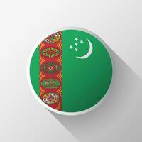 Creative Turkmenistan Flag Circle Badge vector