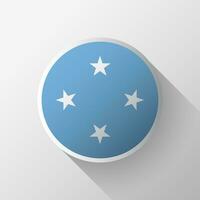 Creative Micronesia Flag Circle Badge vector