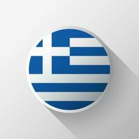 Creative Greece Flag Circle Badge vector