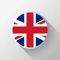 Creative United Kingdom Flag Circle Badge vector