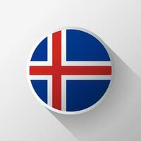 creativo Islandia bandera circulo Insignia vector