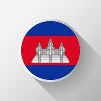 creativo Camboya bandera circulo Insignia vector