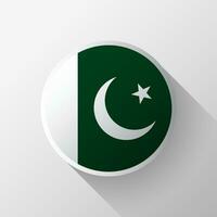 Creative Pakistan Flag Circle Badge vector