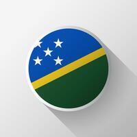 Creative Solomon Islands Flag Circle Badge vector