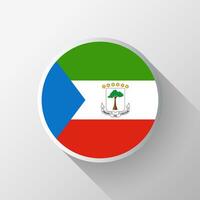 Creative Equatorial Guinea Flag Circle Badge vector