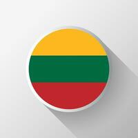 Creative Lithuania Flag Circle Badge vector