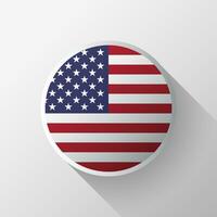 Creative USA Flag Circle Badge vector