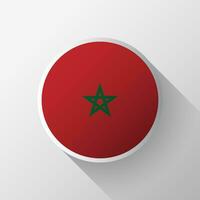 Creative Morocco Flag Circle Badge vector
