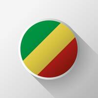 Creative Republic of the Congo Flag Circle Badge vector