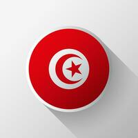 Creative Tunisia Flag Circle Badge vector