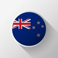 Creative New Zealand Flag Circle Badge vector