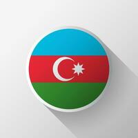 Creative Azerbaijan Flag Circle Badge vector