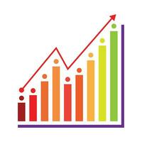 gráfico grafico valores mercado inversión comercio actuación vector icono