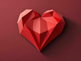 Polygonal Heart Shadow Love Invitation Card Element photo