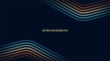 Vector retro background with minimalist vintage line