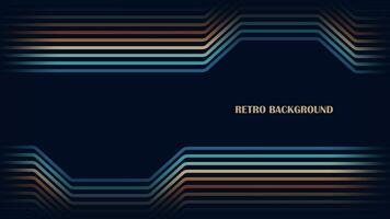 Vector retro background with minimalist vintage line