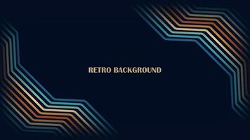 Vector retro background with minimalist vintage line