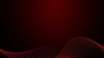 Abstract red and black design background with minimal round wave shape and shining glitter, copy space gradient background concept. vector