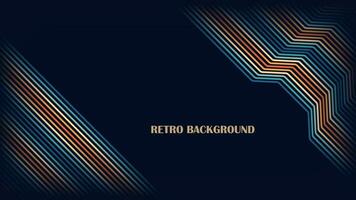 Vector retro background with minimalist vintage line