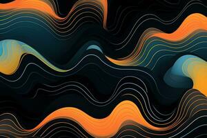 AI generated Abstract background with wavy lines. Vector illustration. Eps 10, AI Generated photo