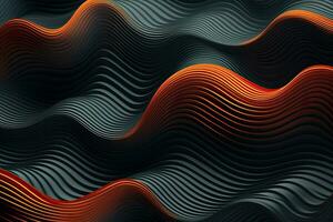AI generated Abstract 3d wavy background. Vector illustration for your design, AI Generated photo