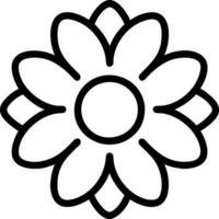 coloring book flower vector