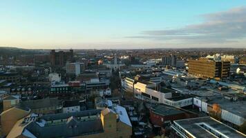 Aerial Footage of Central Luton City of England During Beautiful sunset. December 1st, 2023 video