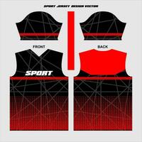 deporte jersey diseño Listo a impresión vector