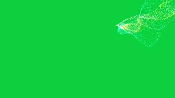 Stars sparkle magic particles trail animation effect on green screen background video