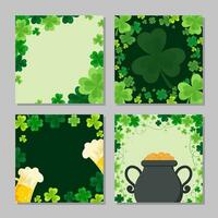 St Patrick's Day Social Media Card vector