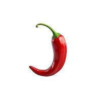 AI generated Fiery and Vibrant Red Hot Chili Pepper Isolated on White Background for Culinary Concepts photo