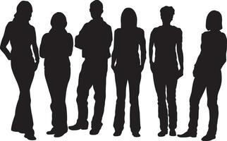 People Silhouette vector set 12