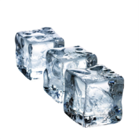 ai généré quatre fusion la glace cubes isolé sur transparent Contexte png