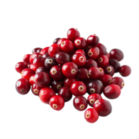 ai gerado amontoar do fresco cranberries isolado em transparente fundo png