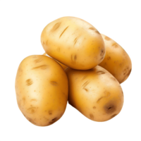 ai généré tas de Frais patates isolé sur transparent Contexte png