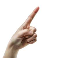 AI generated Index Finger Pointing Up Gesture Isolated on transparent  Background png