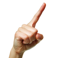 AI generated Index Finger Pointing Up Gesture Isolated on transparent  Background png