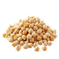 AI generated Heap of Raw Chickpeas Isolated on transparent  Background png