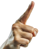 AI generated Index Finger Pointing Up Gesture Isolated on transparent  Background png