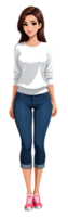 AI generated Woman Character Avatar Illustration png