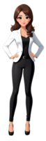 ai generato donna personaggio avatar illustrazione png