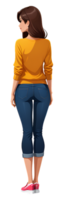 ai generato donna personaggio avatar illustrazione png